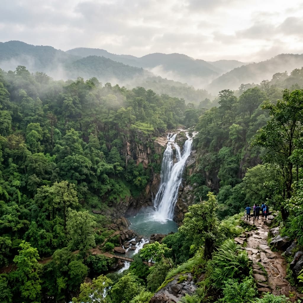 Bee Falls Waterfall Pachmarhi Madhya Pradesh